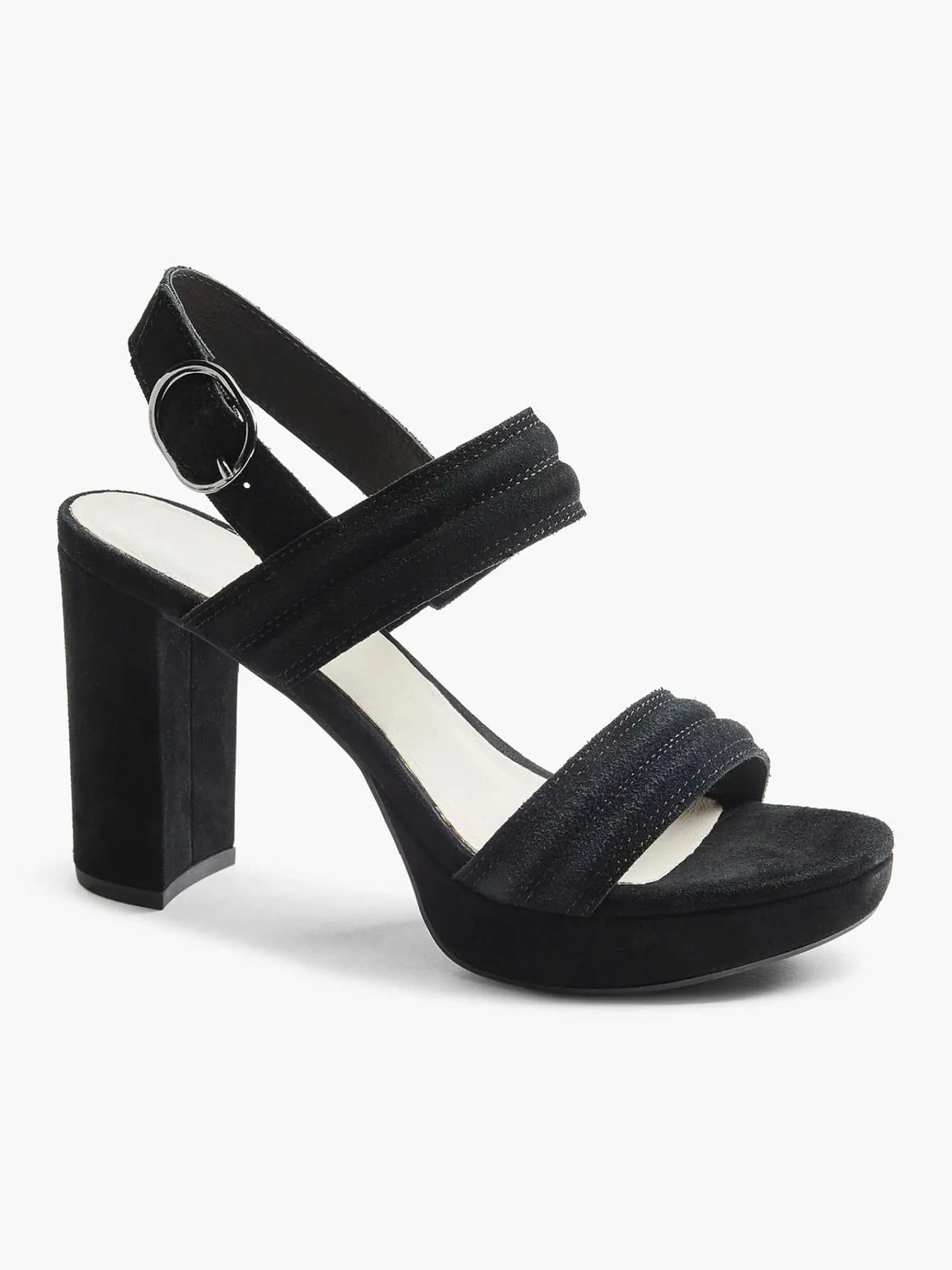 Sandalen|5th Avenue Zwarte Suede Sandalette