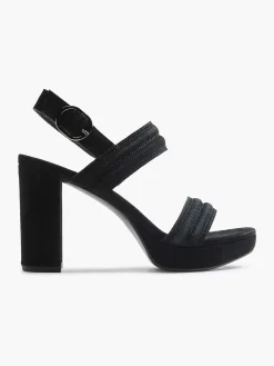 Sandalen|5th Avenue Zwarte Suede Sandalette