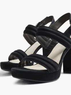 Sandalen|5th Avenue Zwarte Suede Sandalette