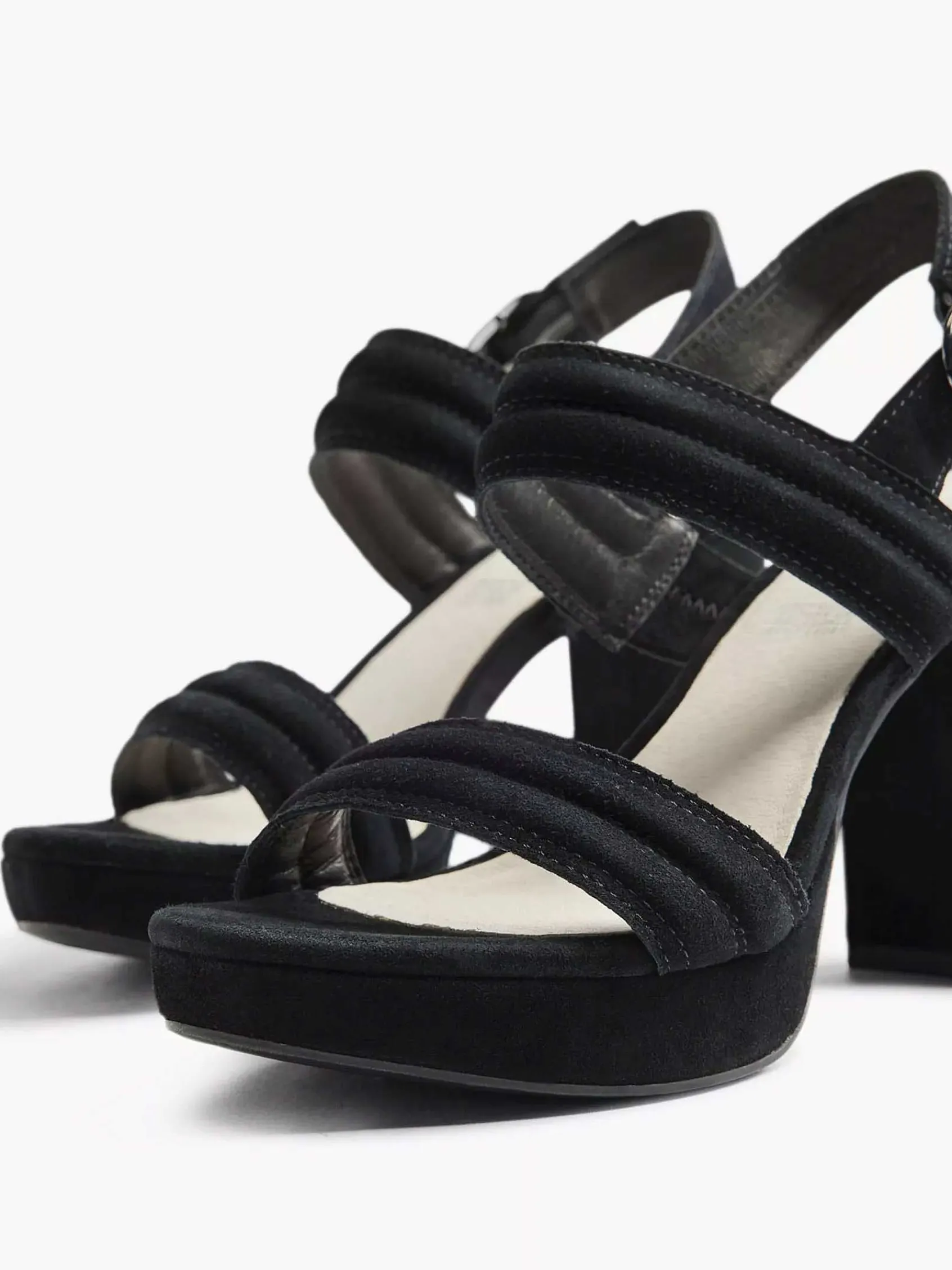 Sandalen|5th Avenue Zwarte Suede Sandalette