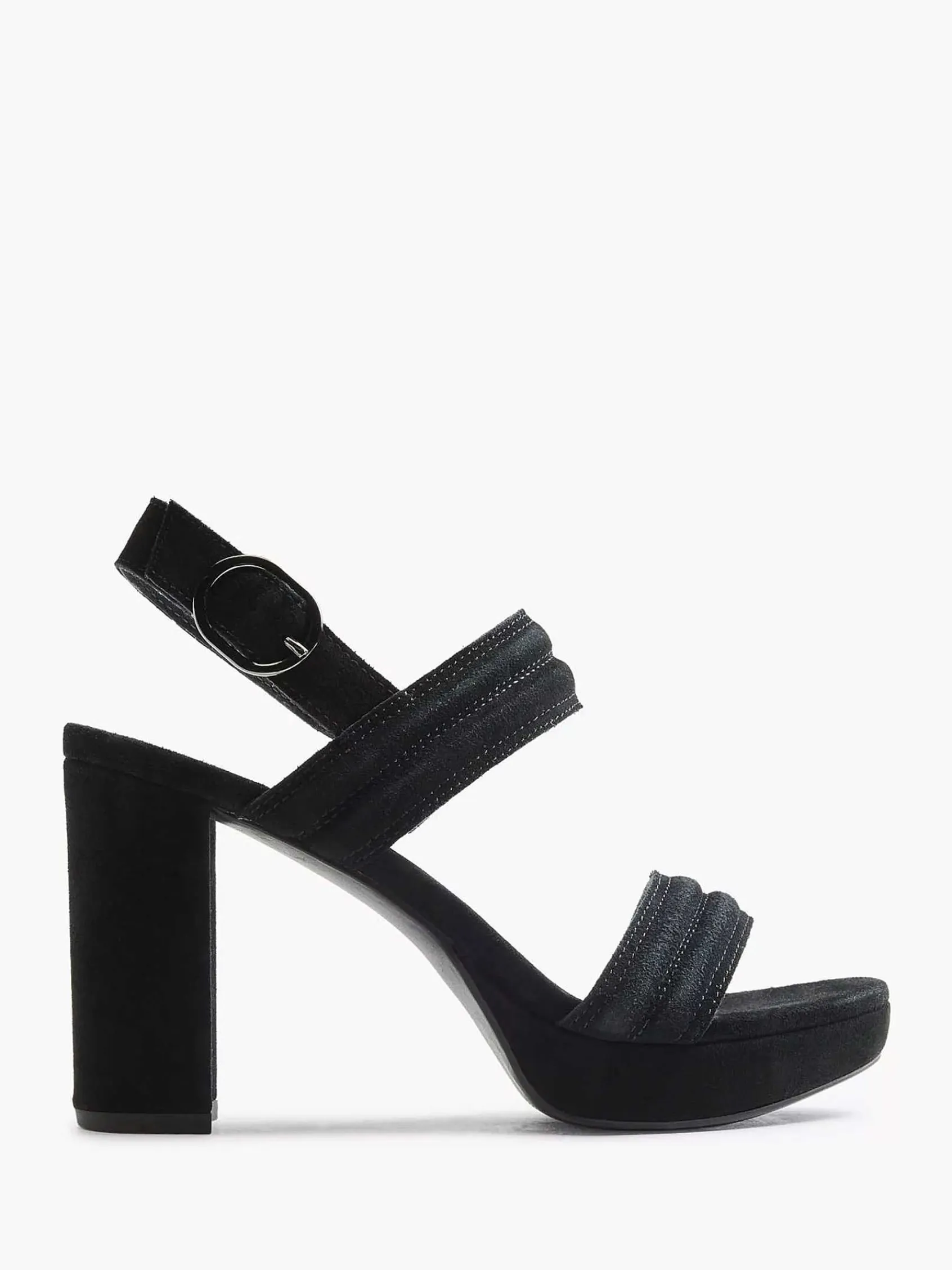 Sandalen|5th Avenue Zwarte Suede Sandalette