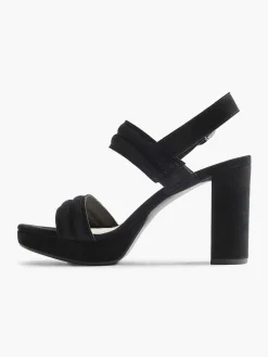 Sandalen|5th Avenue Zwarte Suede Sandalette