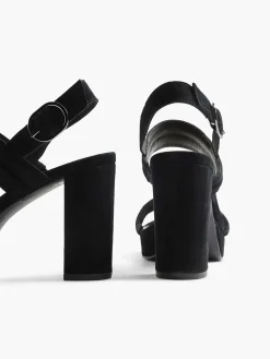 Sandalen|5th Avenue Zwarte Suede Sandalette