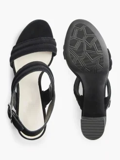 Sandalen|5th Avenue Zwarte Suede Sandalette