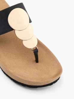 Slippers|Graceland Zwarte Teenslipper