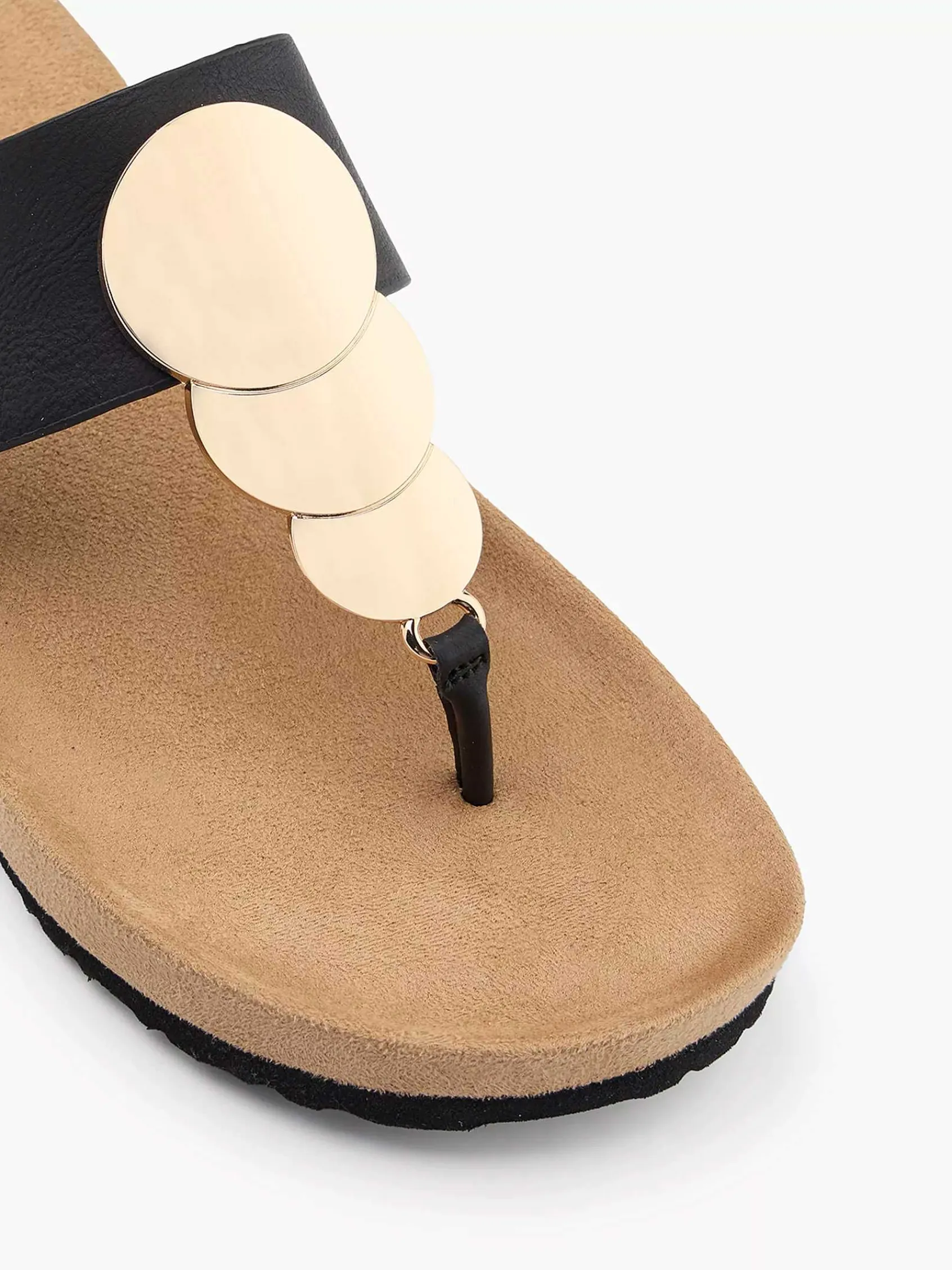 Slippers|Graceland Zwarte Teenslipper