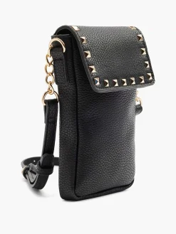Online Exclusive Accessoires|Oxmox Zwarte Telefoontas Studs