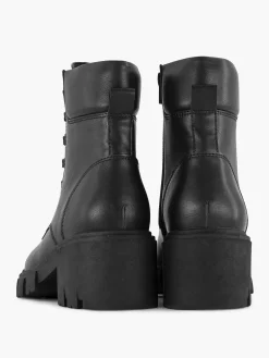 Enkellaarzen & Boots|Graceland Zwarte Veterboot