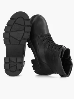 Enkellaarzen & Boots|Graceland Zwarte Veterboot