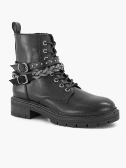 Enkellaarzen & Boots|Graceland Zwarte Veterboot