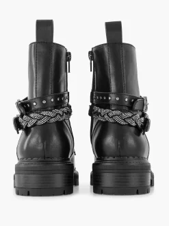 Enkellaarzen & Boots|Graceland Zwarte Veterboot