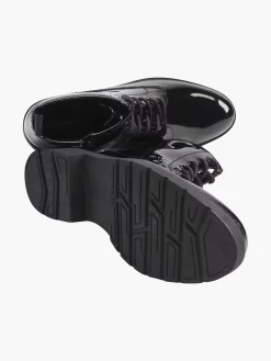 Enkellaarzen & Boots|Graceland Zwarte Veterboot Lak