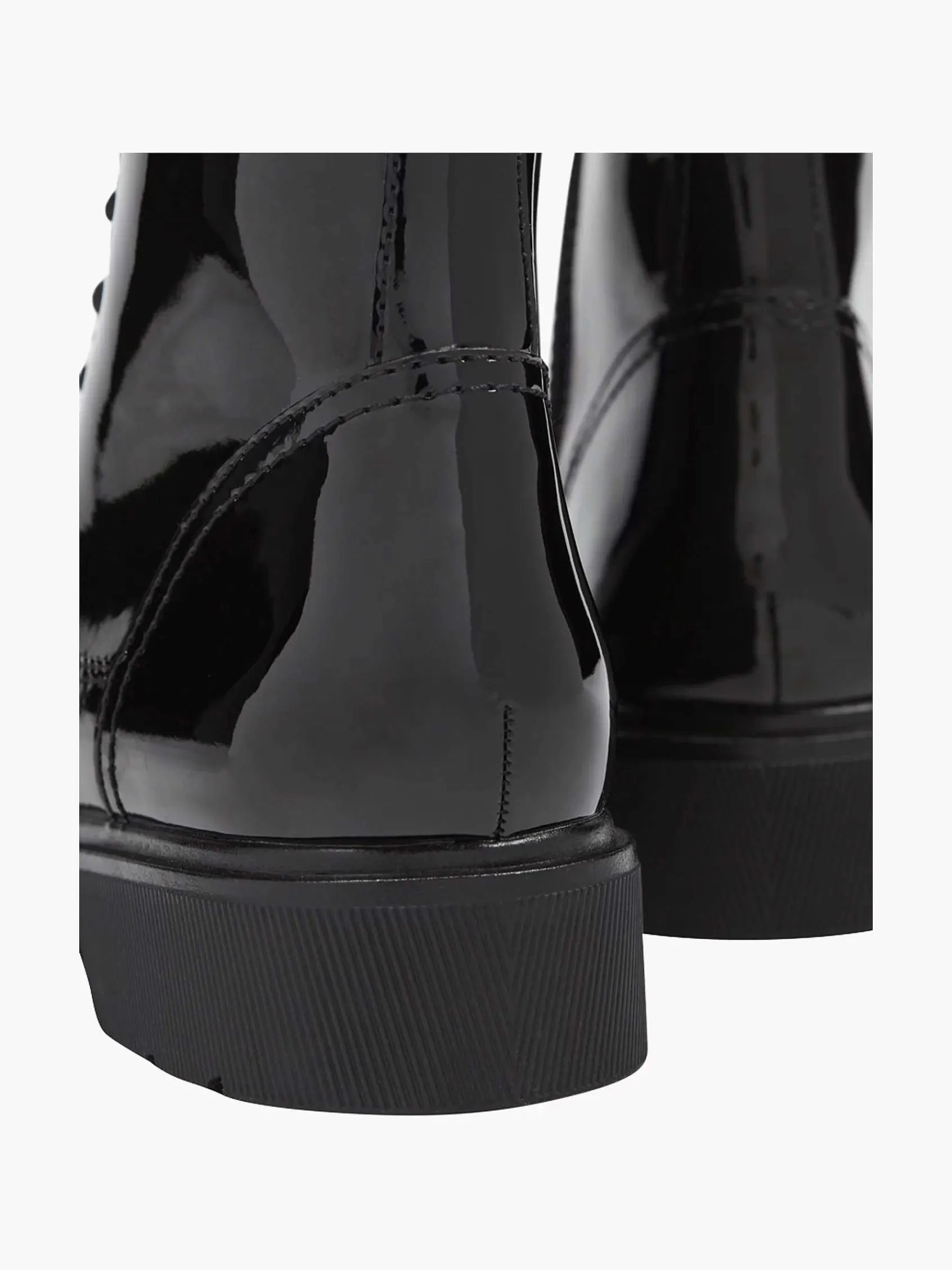 Enkellaarzen & Boots|Graceland Zwarte Veterboot Lak
