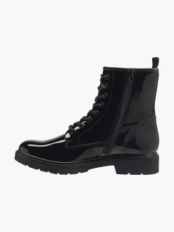 Enkellaarzen & Boots|Graceland Zwarte Veterboot Lak