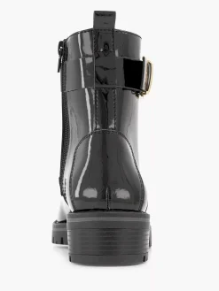 Enkellaarzen & Boots|Graceland Zwarte Veterboot Lak