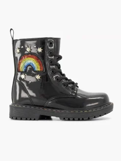 Jongensschoenen|Graceland Zwarte Veterboot Regenboog