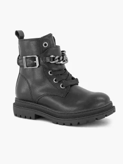 Jongensschoenen|Oxmox Zwarte Veterboot Sierketting, Offline Ivm Klachten (Laura)