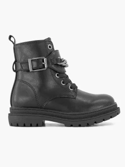 Jongensschoenen|Oxmox Zwarte Veterboot Sierketting, Offline Ivm Klachten (Laura)